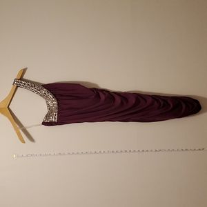 Purple embellished dress. So comfortable and its stretchy.  Fits small or S/M